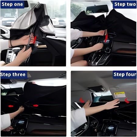 foldable car windshield sun shade umbrella