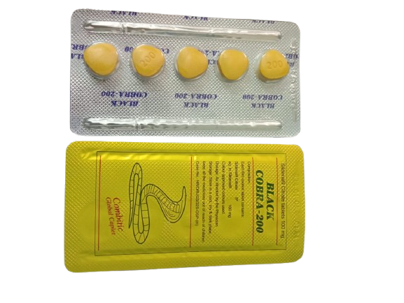 Black Cobra-200 Tablets (Sildenafil Citrate)