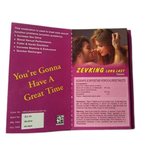 Zevking Long Last sildenafil and dapoxetine tablets pack