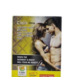 Cialis 20mg Tadalafil 6-Tablets Card