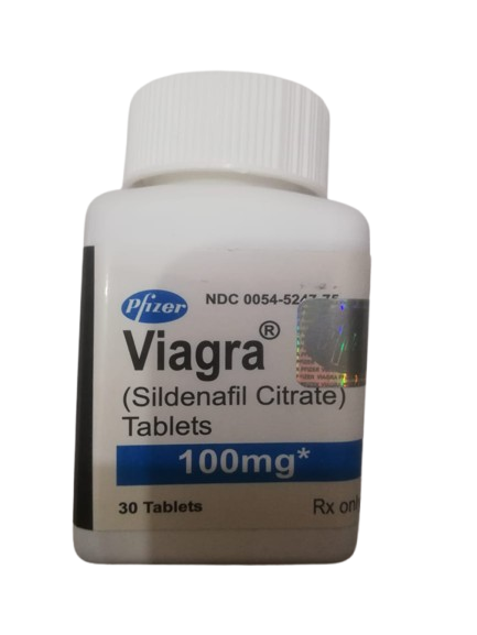Viagra 100mg Sildenafil Citrate tablets, 30-tablet bottle, available at Intimacare Pakistan